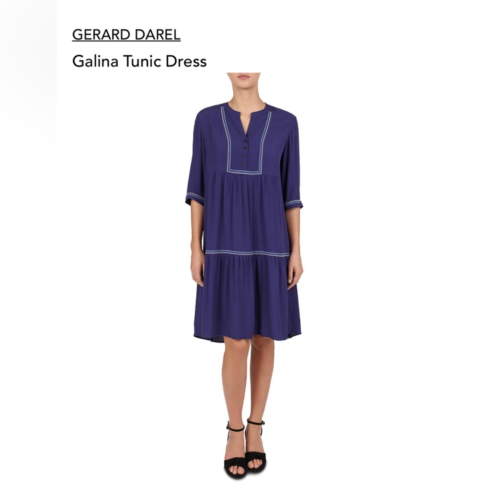 Gerard Darel Blue Tunic Dress